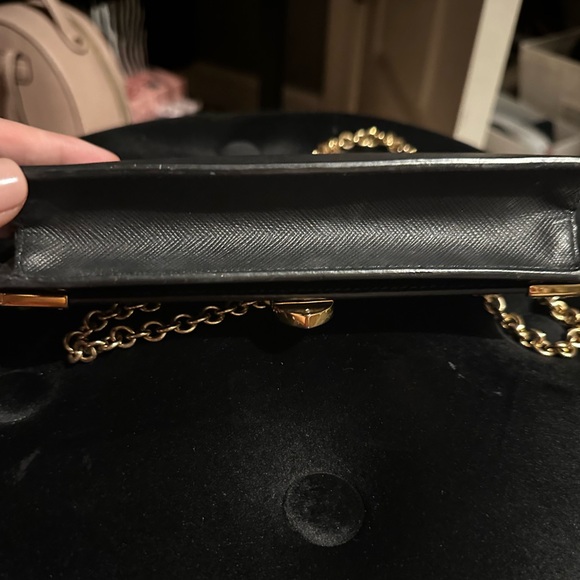 Prada Milano Saffiano Leather Clutch with Gold-Tone Hardware - Picture 4 of 4